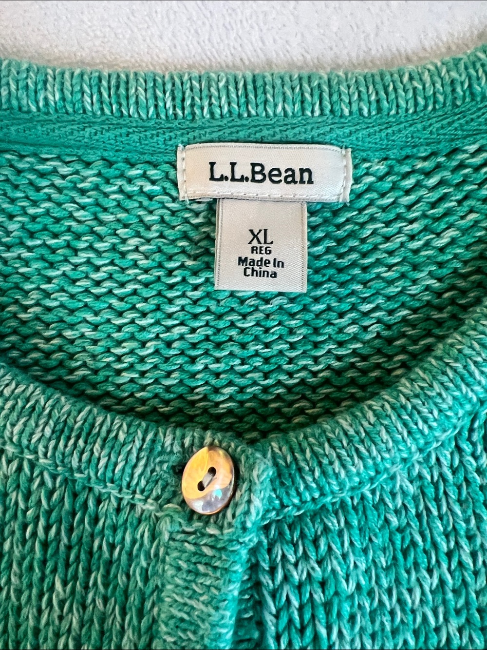 L.L. Bean Women's green Marled Button-Front Cardigan XL - Picture 5 of 10